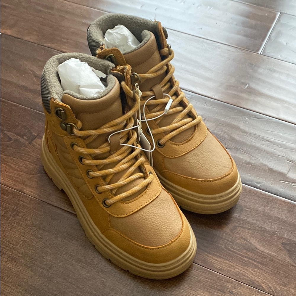 Tan High-Top Sneakers